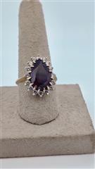 Almandine Garnet Lady's Stone Ring 14K Yellow Gold 5.43g